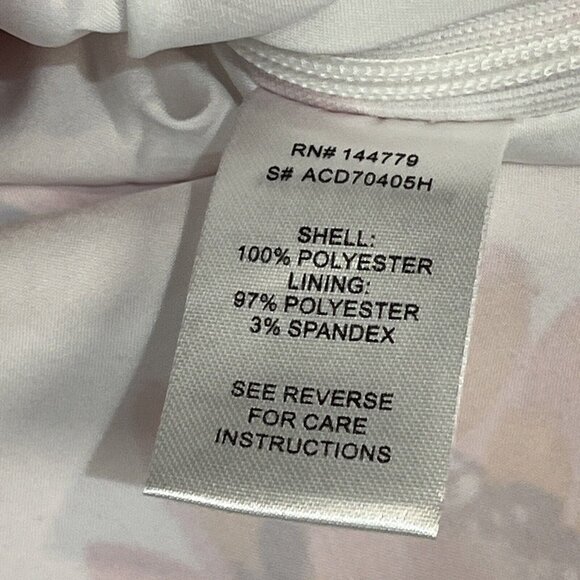 Acoa Dress Womens M Satin Floral Halter‎ Open Back Maxi Asymmetrical Vacation - Picture 10 of 11